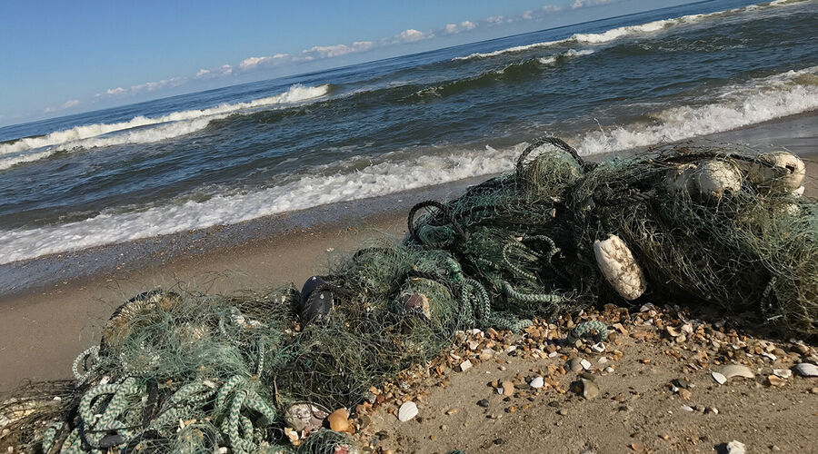Ghost net, washed up on Cape Hatteras National Seashore.