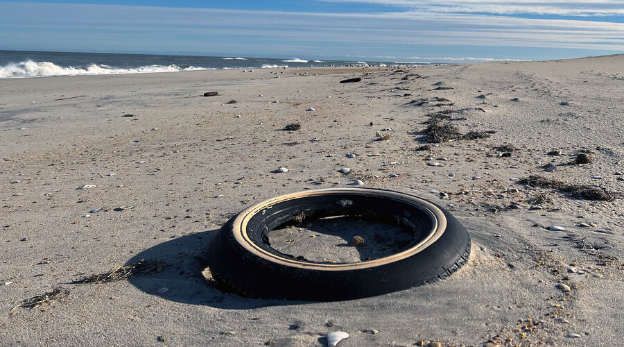 Beach litter found on Cape Hatteras National Seashore.