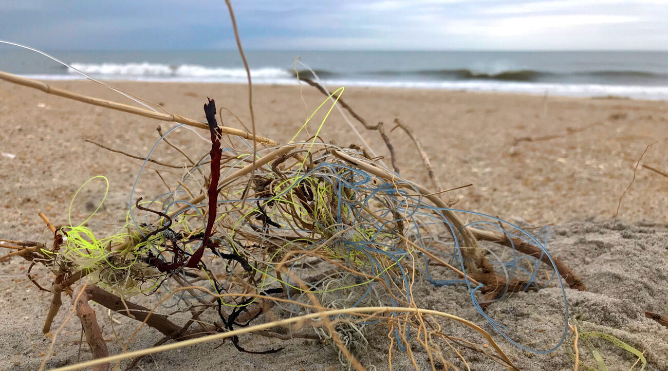 Beach litter on Cape Hatteras National Seashore.