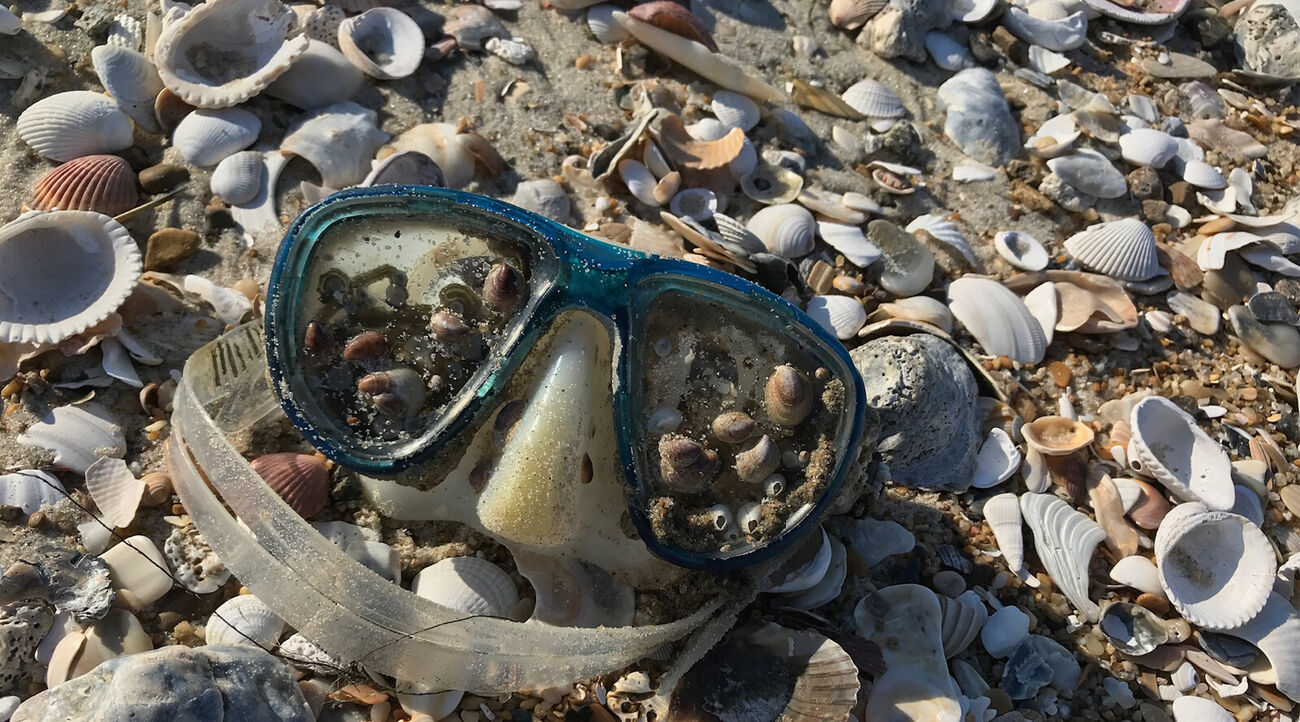Plastic beach litter on Cape Hatteras National Seashore.