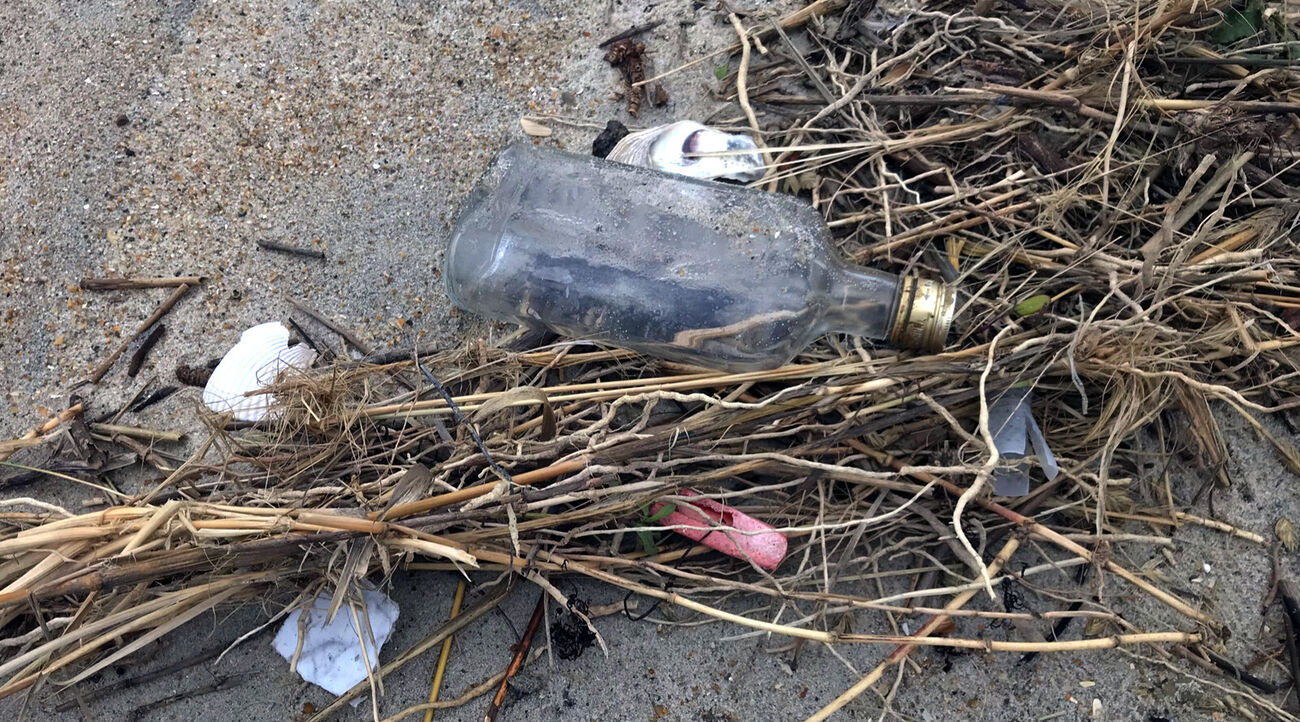 Assorted beach litter on Cape Hatteras National Seashore.