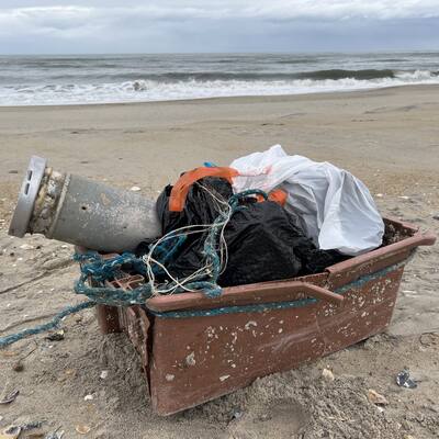 Assortment of beach trash removed from Cape Hatteras National Seashore